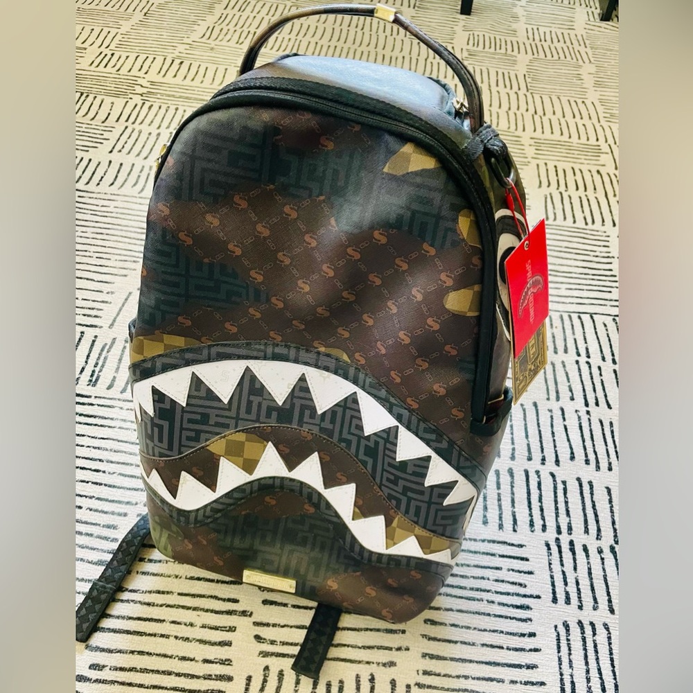 Sprayground Camo Backpack- Limited Edition with Moneyring